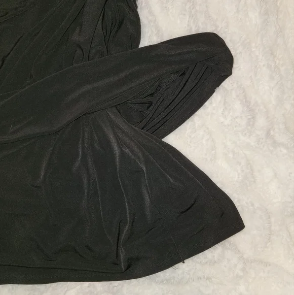 Ralph Lauren Elegant One-Shoulder Black Dress With Side Ruching - Picture 7 of 9